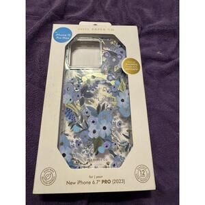 Rifle Paper Co Clear Garden Party Blue Case for Apple iPhone 15 Pro Max (6.7")